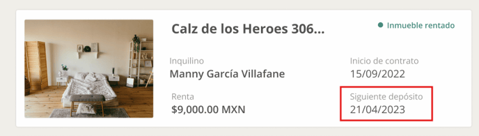 Fecha de mi siguiente depósito | Homie